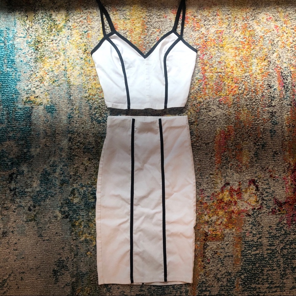 Two Piece black and white set